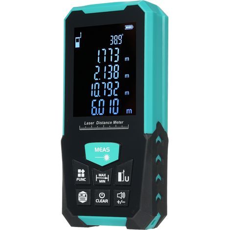 Professional 50m/164ft Laser Rangefinder Tape Rangefinder with Unique Continuous Volume Area Pythagorean Measurement Modes Digital Rangefinder USB Charging (1/4)