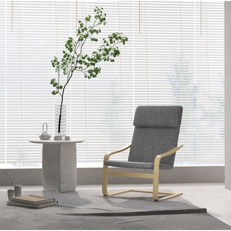 poltrona seduta 66,5x80x99 cm comfort legno grigio OKMYHOME (1/4)