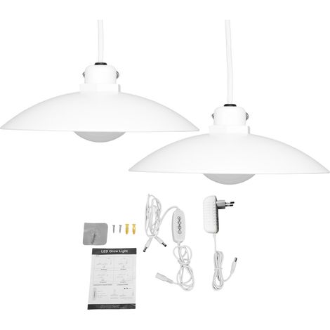 Suspension de plafond à spectre complet pour la culture des plantes avec minuterie et cordon d'alimentation (prise européenne). (1/5)