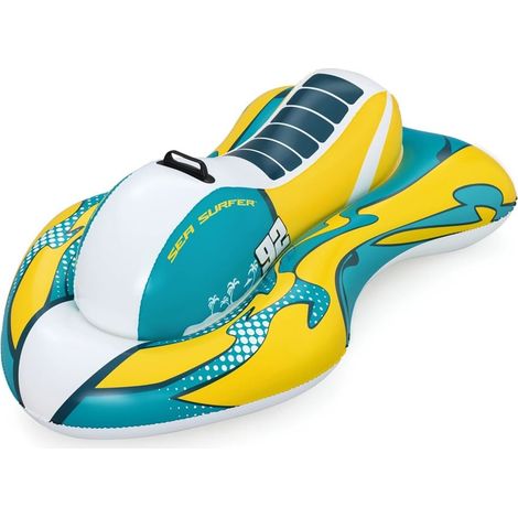 TRADE SHOP - Moto D'acqua Cavalcabile Gonfiabile Giocattolo Per Piscina 117x77cm Con Maniglia 41540 - (1/5)