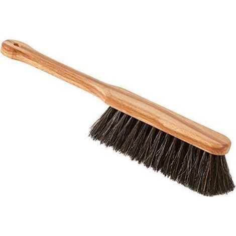Brosse En Crin - Manche En Bois De Hêtre - 70,6 X 6 X 34 Cm - Naturel - 1 Pièce