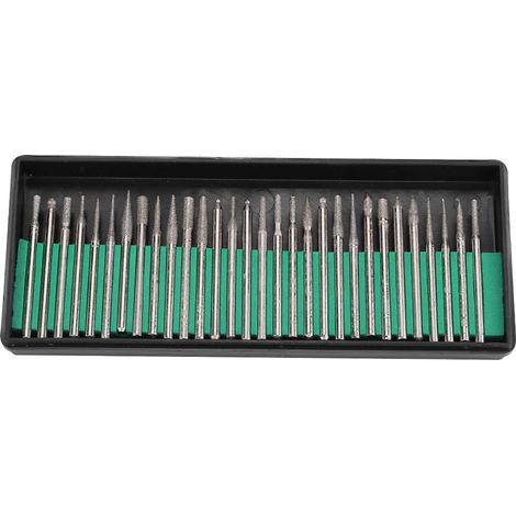 30 têtes de meulage à tige de 1/8", pointes de fraisage montées, outils rotatifs pour la sculpture et le polissage (1/5)