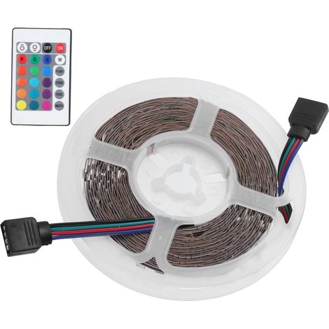 Ruban LED RGB USB avec télécommande, bande lumineuse changeant de couleur pour décoration de fond de téléviseur (1/5)