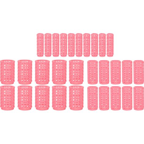 10 grands fers à friser auto-agrippants + 10 fers moyens + 10 petits fers à friser pour cheveux longs, permettant de réaliser des boucles géantes, larges et moyennes. (1/5)