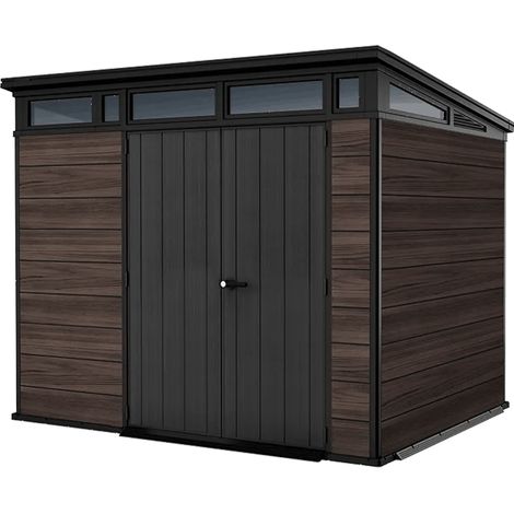KETER Caseta de exterior Signature 9x7 - 279x218x226 cm y 6,1 m2 - Rosewood (1/4)