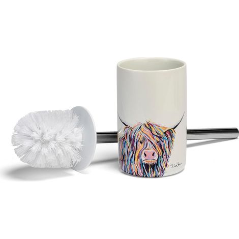 Croydex Art by Steven Brown Angus McCoo Toilet Brush, Stoneware Ceramic