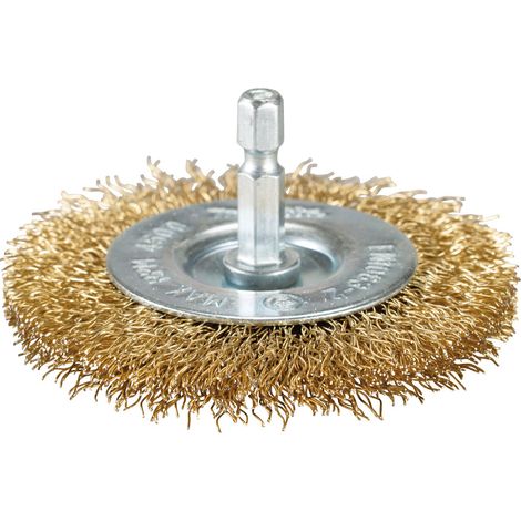 D-73689 Spazzola obliqua ramata per trapano, 75 mm, 0,3 mm, 1/4"