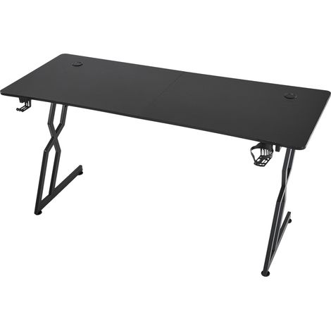 Gaming Desk with Cup Holder and Headphone Hook (1/2)