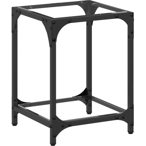 Table basse Table de salon Table de café avec dessus en verre transparent 30x30x40 cm acier (1/5)