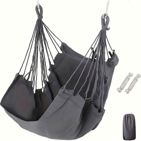 Fauteuil suspendu en toile de coton épaisse - Confortable - Adapté à l'extérieur - Plusieurs couleurs disponibles
