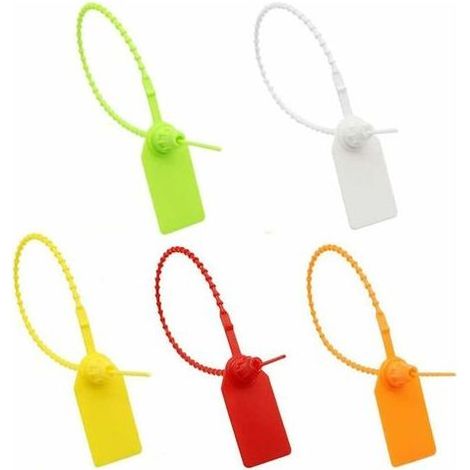 100 Pieces Etiquettes Serre-câbles en Plastique, Etiquettes Cable, Collier de Serrage Plastique, Câble Zip Liens étiquettes pour Vêtements Chaussures Sacs Logistique Transport (1/5)