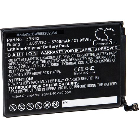 vhbw Akku kompatibel mit Poco M3, M2010J19CI Handy Smartphone Telefon (5700 mAh, 3,85 V, Li-Polymer) (1/2)