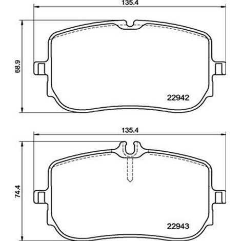 KIT PASTIGLIE FRENO ANTERIORI compatibile con MERCEDES-BENZ GLB (X247) / PASTIGLIE FRENANTI AUTO OEM P 50 157 P 50 152 / 39724 , / SOSTITUZIONE DIRETTA / BASSA POLVERE / SILENZIOSO