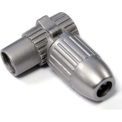 Conector antena coaxial hembra acodado metalico axil