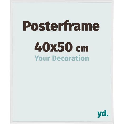 yd. - Cadre photo 40x50 - Blanc Brillant - Plastique - Paris (1/5)