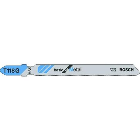 Bosch T 118 G Basic hoja de sierra para metal 92 mm