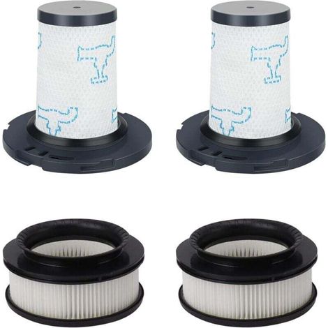 Filtre pour Rowenta X-Force Flex 11.60 12.6 14.60 15.60 Animal RH98xX RH99xx, 2 Filtres Pré-moteur + 2 Filtres Post-moteur ZR009007 ZR009008 (1/4)