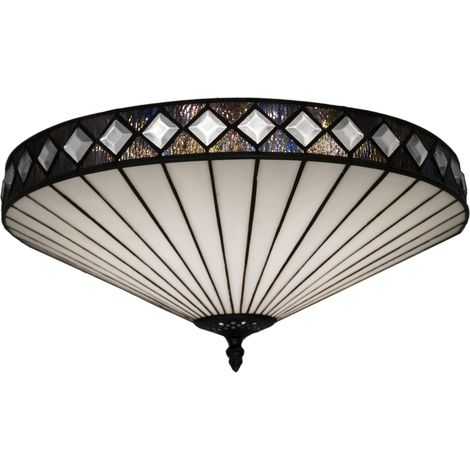Plafonnier de plus grand diamètre 45 cm Série Tiffany Ilumina