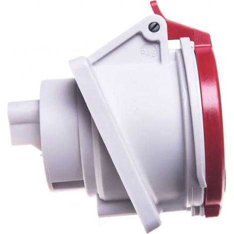 Presa angolare da pannello 5P 32A 400V rossa IP44 3153 MEN3153