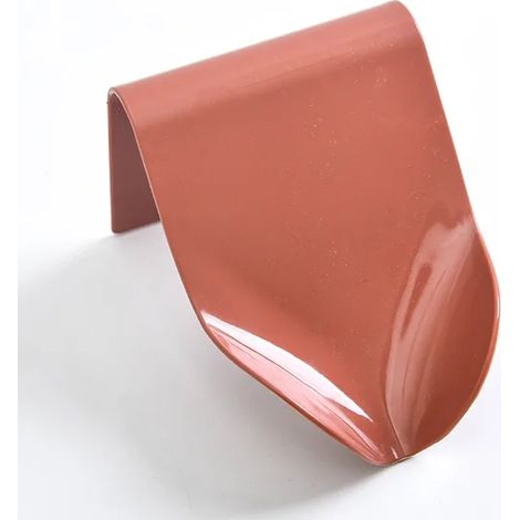 Jabonera de pared, jabonera de baño, jabonera autoadhesiva, jabonera de plástico, accesorios de baño, rojo (1/2)