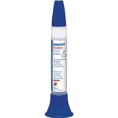 Cianoacrilato Adhesivo Contact VA 8312 30g ISEGA incoloro Sistema Pen WEICON (1/2)