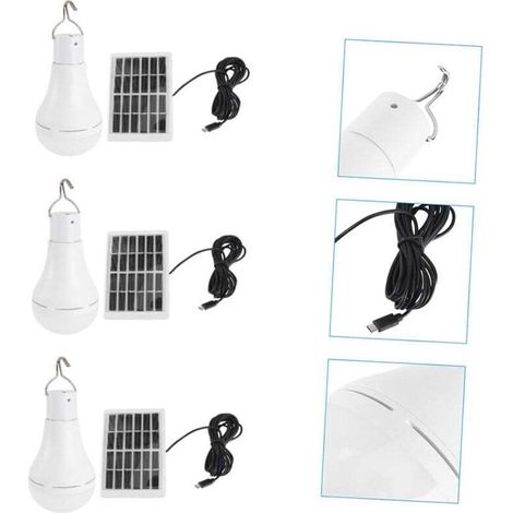 Pack Solar LED Light Bulb LED Light Bulb Solar Light Bulb Outdoor Solar Light Solar Panel Hook Payment Hook Payment MUMU (1/4)