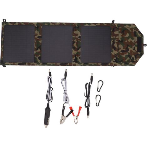 SJLERST Panneau solaire pliable double USB léger 30W panneau de chargeur de téléphone solaire portable pour Automobile 12V