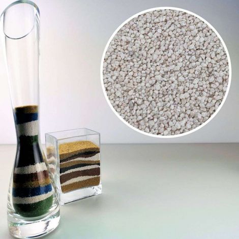 Sabbia decorativa bianca 0,7/1,2 mm sacco da 1Kg