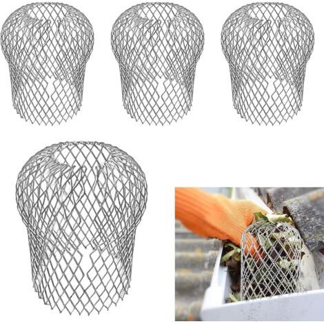 QORVA-Lot de 4 protège-gouttières en métal, grille de protection contre les feuilles et la mousse sur les avant-toits et les gouttières