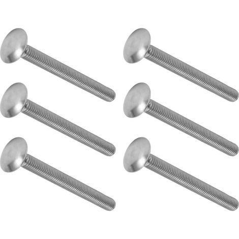 30 Stück M8x1,25 Schrauben, A2 Edelstahl, Vierkant-Grobgewinde, Schlossschrauben DIN603M8x80 (1/5)