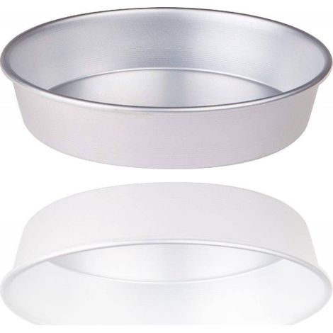 TRADE SHOP - Set 2 Pezzi Stampo Crostata Pastiera 34 Cm Forno Alluminio Teglia Antiaderente -