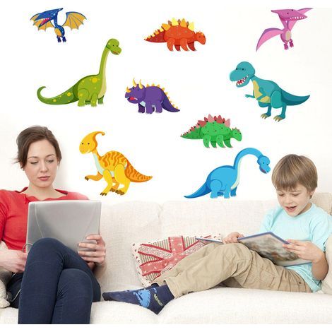 Stickers muraux dinosaures, décoration pour chambres d'enfants (1/5)