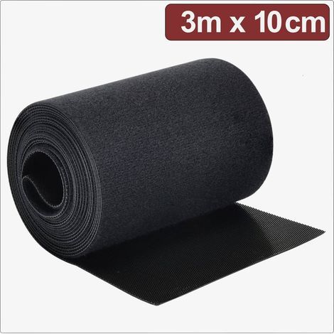 Bande auto-agrippante 3 m x 10 cm – Fixation velours et crochet – Résistante aux UV et liquides – Pour câbles et objets divers