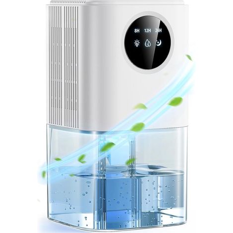Déshumidificateur 1,8 L avec minuterie/indicateur LED tactile, ultra-silencieux (≤32 dB), résistant à la moisissure, 22,5 W. (1/5)