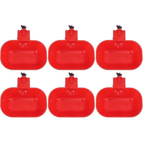 Set di 6 abbeveratoi automatici per pollame, abbeveratoio grande in ABS rinforzato, abbeveratoio automatico per polli, cani e anatre, filettatura maschio G1/8