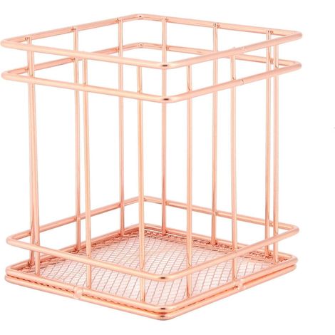 Panier de rangement en fer or rose (S-rectangulaire)-Fei Yu (1/5)