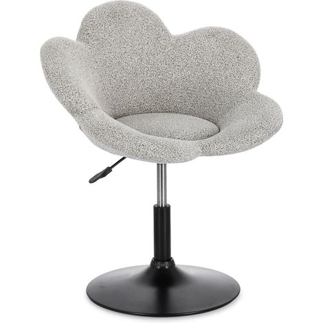 Lot de 2 fauteuils réglables design FLEURS – Elégance florale et confort ajustable-Beige (1/5)