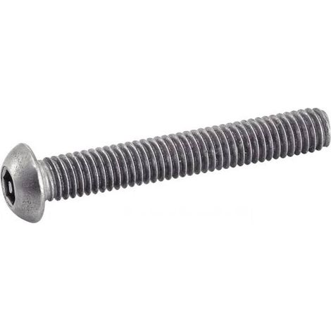 100 Vis Tête Bombée Six Pans Creux Inviolable avec Téton Central 4 x 12 mm - TYPE ISO 7380 - Inox A2 - D-Work
