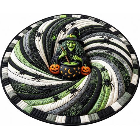Tapis de sol rond Halloween, velours cristal, doux et lavable, cosplay, salon/chambre, commande personnalisée - Style 20 (1/5)