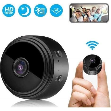 SHAN Mini-Spionagekamera, tragbare HD 1080P Mini-WLAN-Kamera für drahtlose Heimüberwachung, winzige Spionagekamera (1/4)