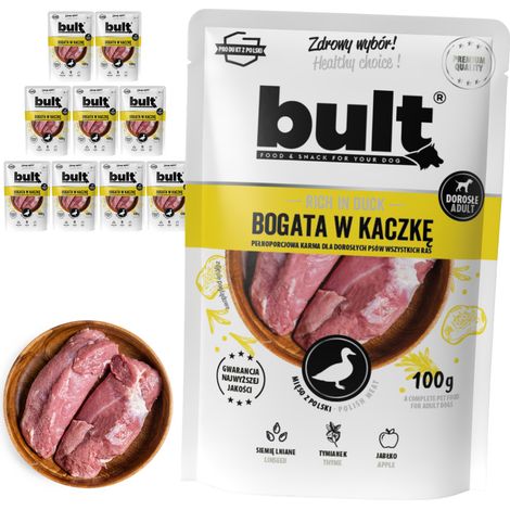 Cibo umido per cani BULT, gusto anatra, 10 bustine da 100 g. (1/2)