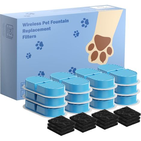 Fontaine à Eau pour Chat - Filtration Multiple avec 12 Filtres à Charbon et 12 Filtres à Mousse (1/5)