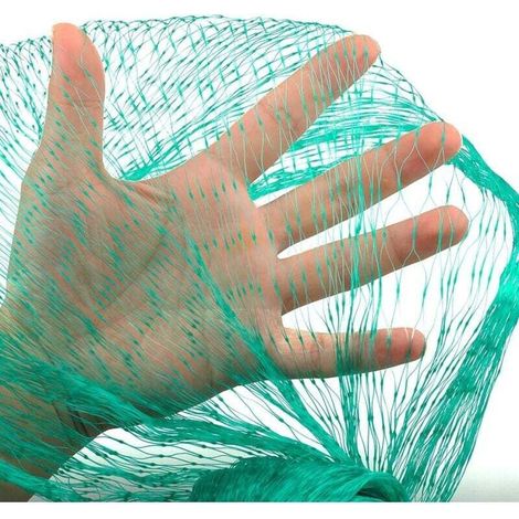 Green garden netting, bird protection netting for protecting fruit trees, vegetables, crops, peas and beans, 15 x 15 mm fine mesh MUMU