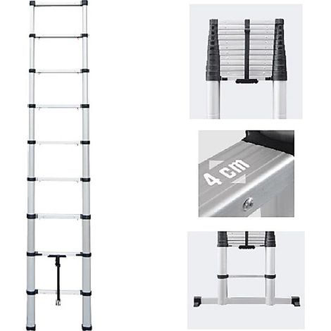 Escalera telescópica TUBESCA ARTUB X'Scopic 3,8 m 4,7 m EN 131-6 aluminio 150 kg