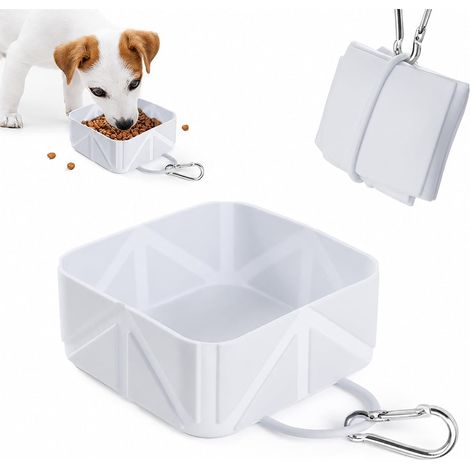Collapsible Dog Bowl 500 ml, Silicone Travel Bowl for Cats and Dogs, Outdoor Water and Food Bowl, Camping Bowl (Grey) (1/5)