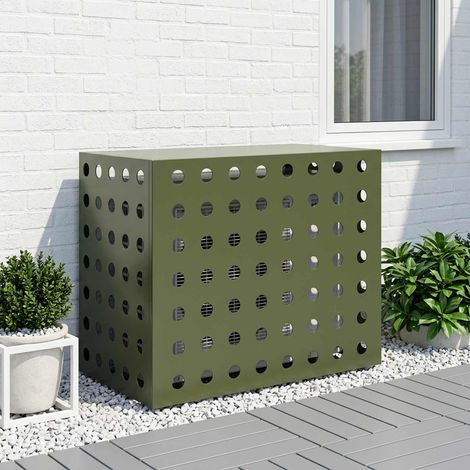 vidaXL Funda para Aire Acondicionado Verde oliva 100 x 50 x 70 cm (1/5)