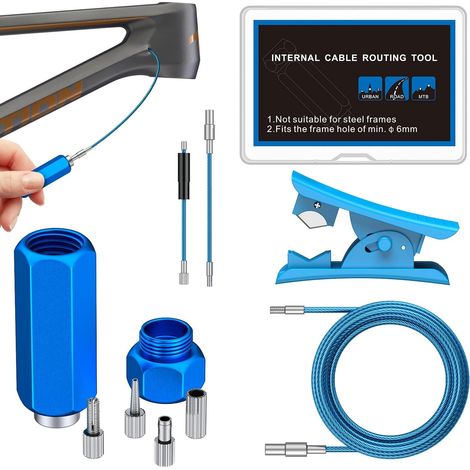 Kit d'Outils de Câblage Interne Vélo avec Coupe-Durite Hydraulique, Compatible avec Gaines 4-5.5mm, Câbles Di2 E-Tubes (1/5)