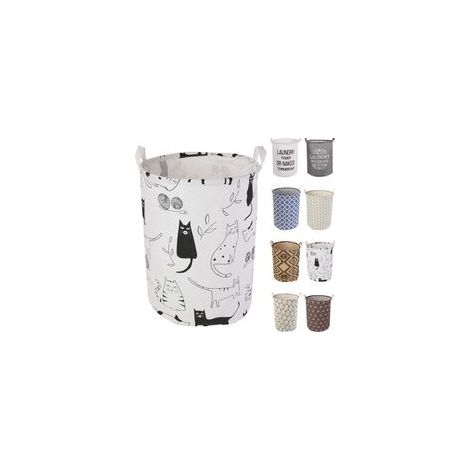 Grand panier à linge pliable en tissu 19,7 pouces, bac de rangement pour chambre d'enfant, jouets, vêtements –