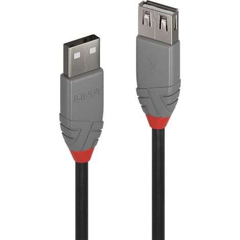 LINDY USB-Kabel USB 2.0 USB-A Stecker, USB-A Buchse 0.50 m Schwarz 36701 (1/2)