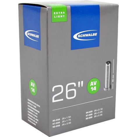 Schwalbe Schlauch AV 14 extra leicht 26x1.50-2.35" 40/60-559 AV40mm (1/2)